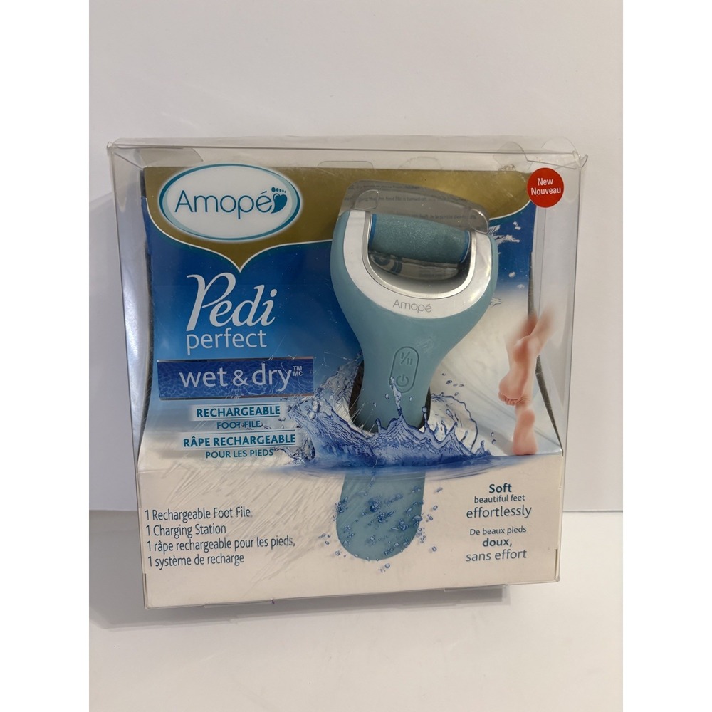 Amope Pedi Perfect Wet & Dry Rechargeable Foot File Electronic Pedicure NEW